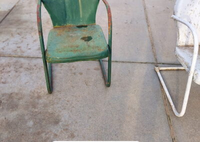 Dustless Green Metal Chair