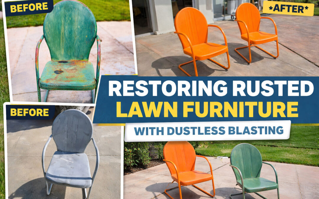 Before & After: Restoring Rusted Lawn Furniture with Dustless Blasting