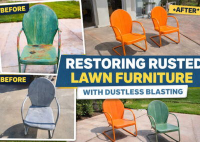 Before & After: Restoring Rusted Lawn Furniture with Dustless Blasting